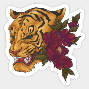 Floral Tiger Sticker